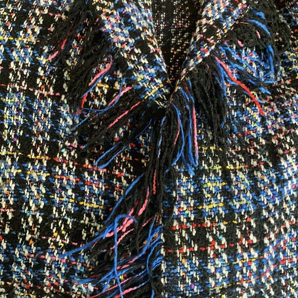 SIMON Chang Collection Tweed Fringe Coat - Picture 8 of 11